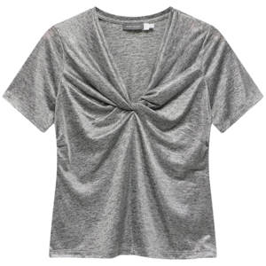 Mint Velvet Silver Metallic Twist T Shirt